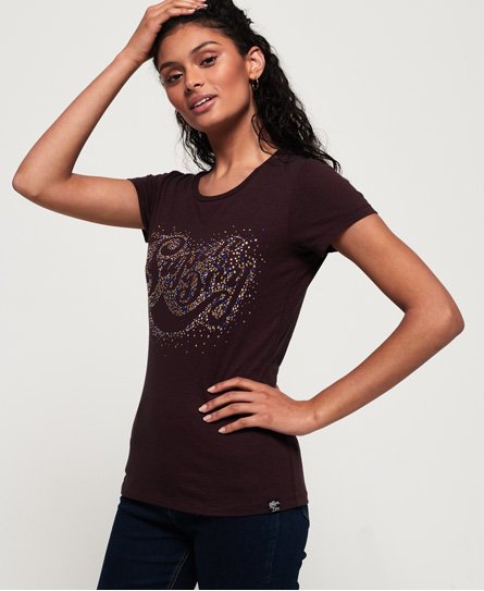 Superdry Classic Script Rhinestone Scatter T-Shirt Classic Script Rhinestone Scatter T-Shirt