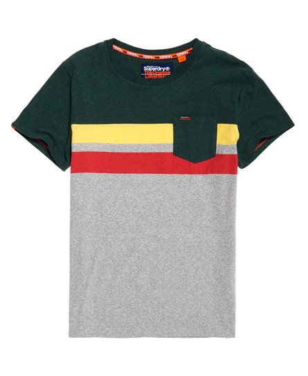 Superdry Terrace Stripe Pocket -T-paita Terrace Stripe Pocket -T-paita