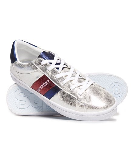 Superdry silver trainers online