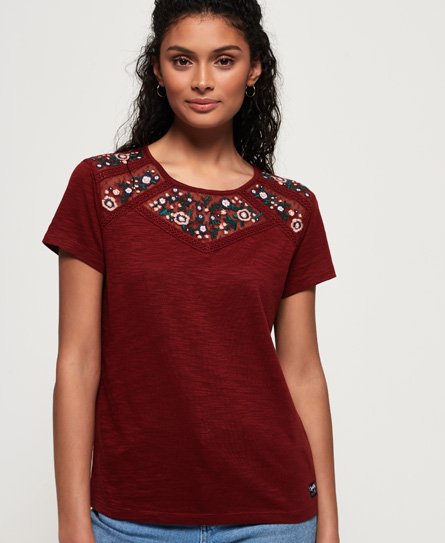 Superdry Whitney Embroidered -T-paita Whitney Embroidered -T-paita