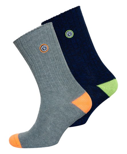 Superdry University Patch Sock Double Pack University Patch Sock Double Pack