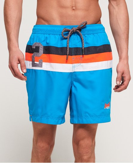 Superdry Gestreifte Waterpolo Badeshorts Gestreifte Waterpolo Badeshorts