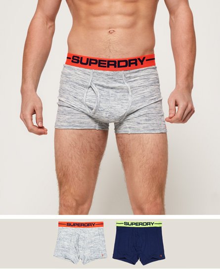 Superdry Sport Boxer Shorts Underwear Double Pack Blue Tone Camo/Forest Camo