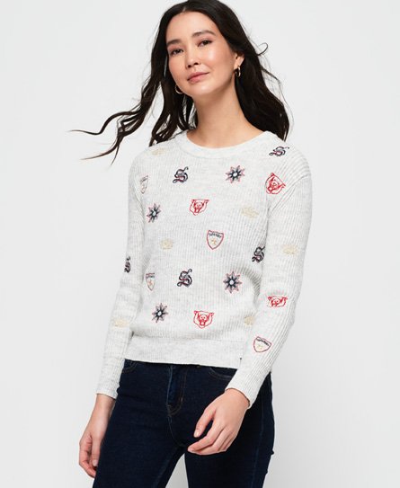 Superdry Layla Embroidered Ribbed Crew Jumper Layla Embroidered Ribbed Crew Jumper95758