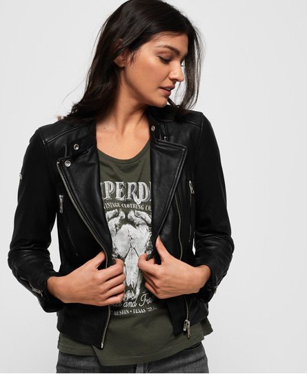 Superdry Lyla Leather Biker Jacket Lyla Leather Biker Jacket