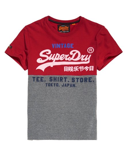 Superdry Shirt Shop Tri T-Shirt mit Einsätzen Shirt Shop Tri T-Shirt mit Einsätzen
