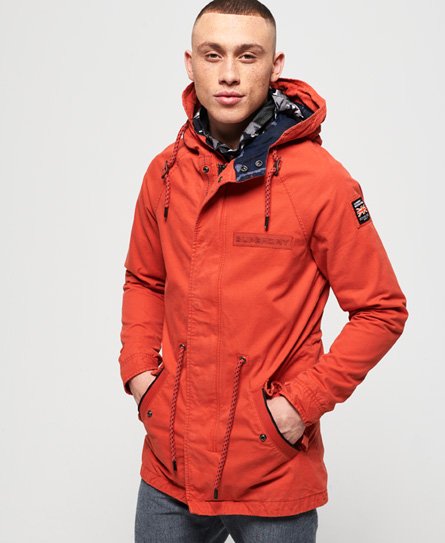 Superdry rookie aviator patched parka on sale