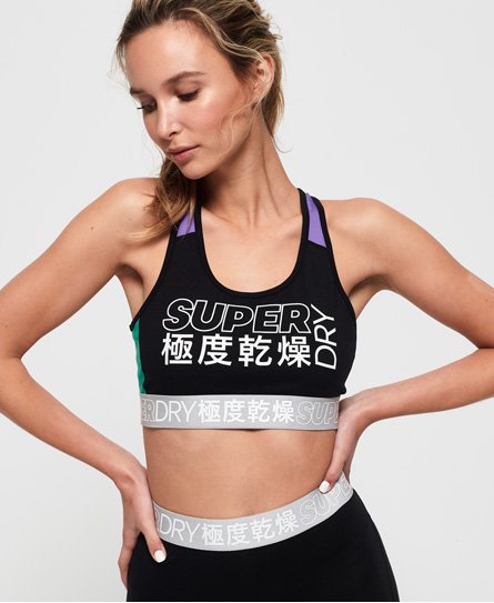 Womens - Super Sport Bra in Black/purple