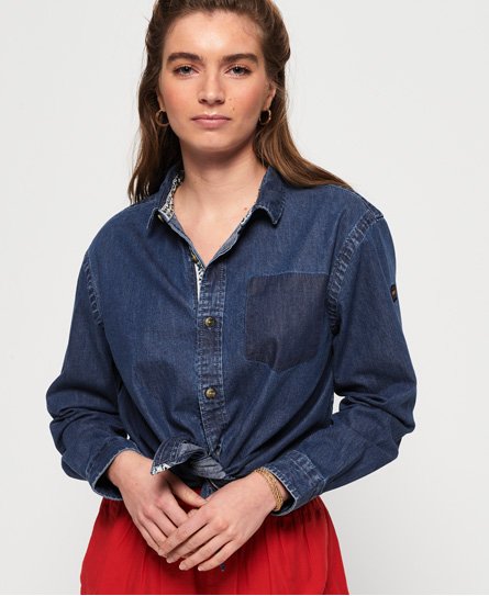 Superdry Knytjeansskjorta Knytjeansskjorta