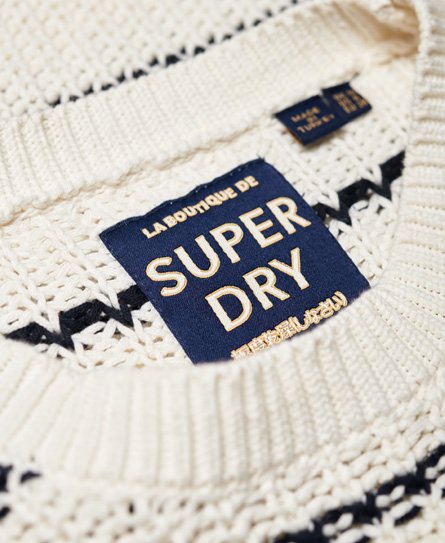 Superdry Elsie Slouch rundhalsad stickad tröja Tjejer Stickat Superdry Elsie Slouch rundhalsad stickad tröja Tjejer Stickat