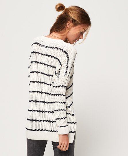 Superdry Elsie Slouch rundhalsad stickad tröja Tjejer Stickat Superdry Elsie Slouch rundhalsad stickad tröja Tjejer Stickat