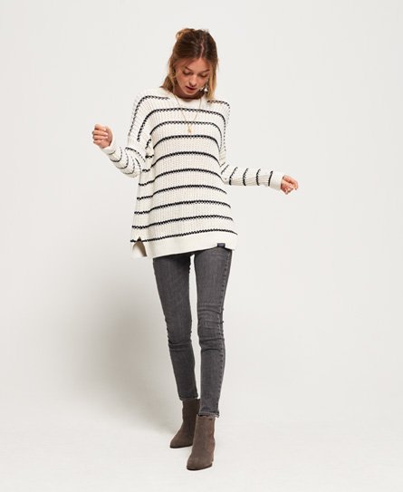 Superdry Elsie Slouch rundhalsad stickad tröja Tjejer Stickat Superdry Elsie Slouch rundhalsad stickad tröja Tjejer Stickat