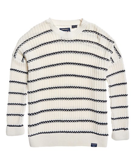 Superdry Elsie Slouch rundhalsad stickad tröja Tjejer Stickat Superdry Elsie Slouch rundhalsad stickad tröja Tjejer Stickat