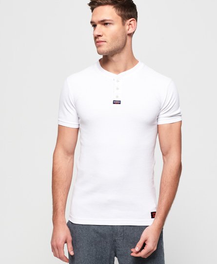 Superdry Heritage Grandad shirt met korte mouwen Heritage Grandad shirt met korte mouwen