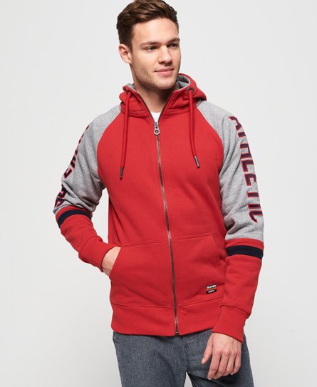 Superdry Applique Academy Raglan Contrast Zip Hoodie Applique Academy Raglan Contrast Zip Hoodie