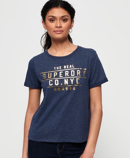 Superdry Premium NYC Foil Boxy T-Shirt Premium NYC Foil Boxy T-Shirt