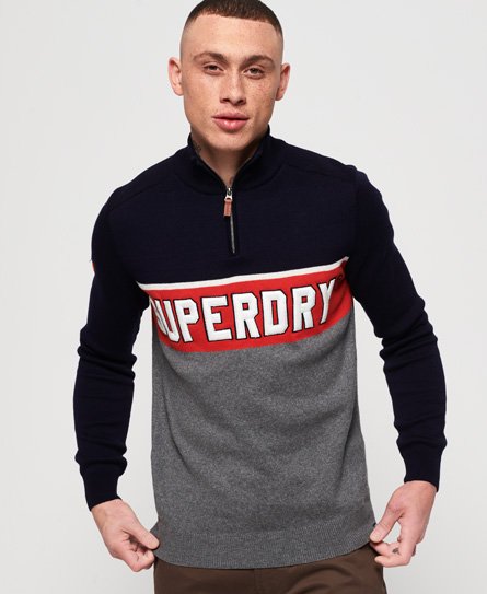 Superdry Trefärgad Henleytröja Trefärgad Henleytröja