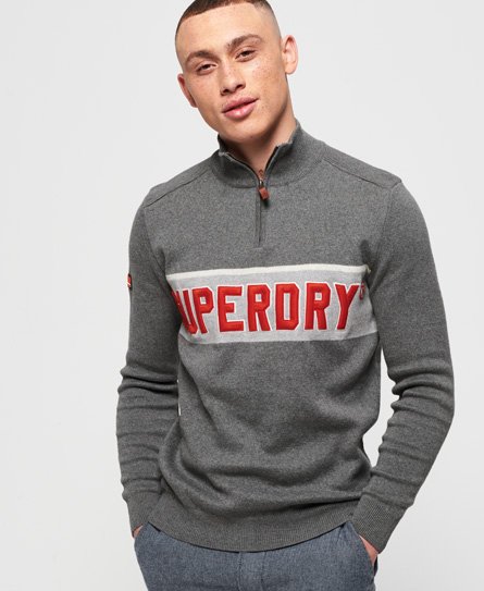 Superdry Tri Colour Henley Jumper Tri Colour Henley Jumper