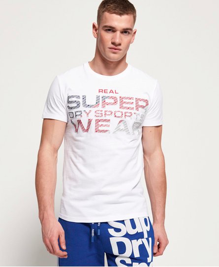 Superdry Sport T-Shirt mit Überprägung Sport T-Shirt mit Überprägung