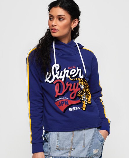 Superdry True Japan Tiger Kurzhoodie im College-Stil True Japan Tiger Kurzhoodie im College-Stil