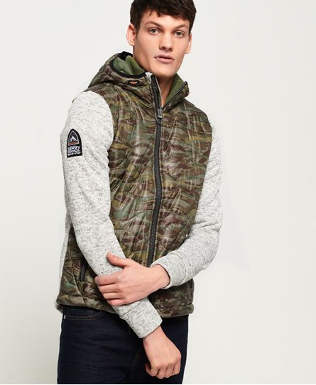 Superdry Gesteppte Storm Wave Hybrid Kapuzenjacke Gesteppte Storm Wave Hybrid Kapuzenjacke