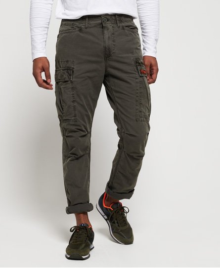Mens - Parachute Cargo Pants in Spinning Field Grey | Superdry