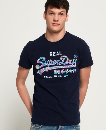 in Logo | Superdry US Vintage Men\'s Colour Multi Navy Gardena T-Shirt