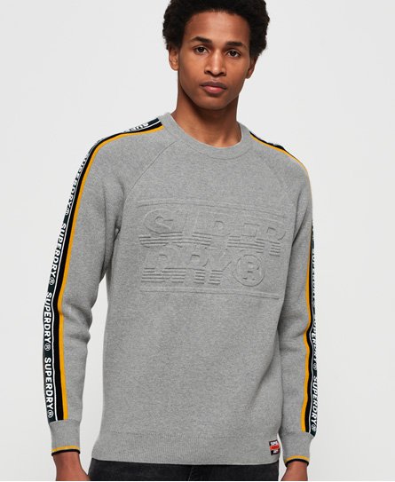 Superdry Superdry Grade Pullover mit Rundhalsausschnitt und Prägung Superdry Grade Pullover mit Rundhalsausschnitt und Prägung