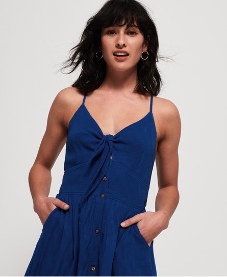 superdry jayde tie front midi dress