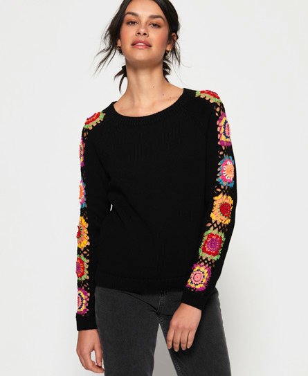Superdry Flower Power Crochet trui Flower Power Crochet trui