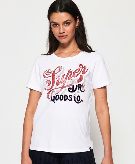 Superdry Goods Co Flock Metallic T-Shirt Goods Co Flock Metallic T-Shirt