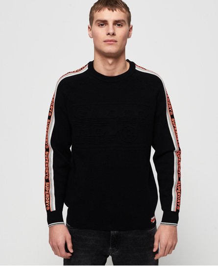 Superdry Superdry Grade Pullover mit Rundhalsausschnitt und Prägung Superdry Grade Pullover mit Rundhalsausschnitt und Prägung