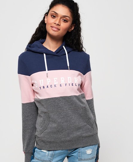 Superdry Sudadera ligera con capucha y bloques de color Track & Field Sudadera ligera con capucha y bloques de color Track & Field