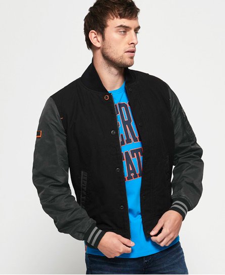 Superdry Blouson aviateur en denim mélangé Pigment Blouson aviateur en denim mélangé Pigment
