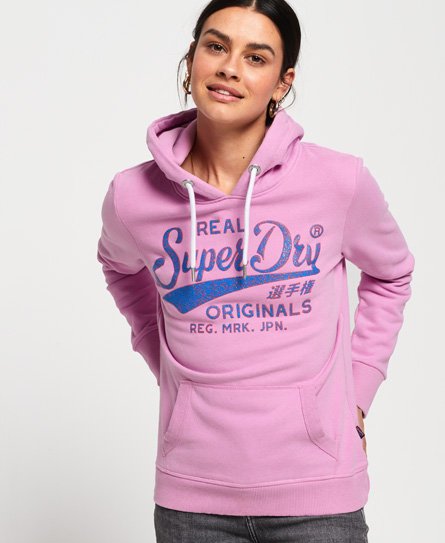 Superdry Real Originals High Build Crackle Hoodie Real Originals High Build Crackle Hoodie