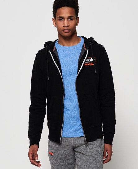 Superdry Sudadera monocromo con capucha y cremallera International Sudadera monocromo con capucha y cremallera International