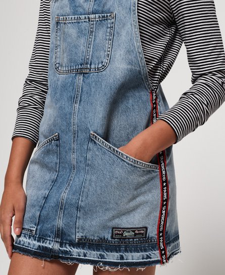 superdry denim dungaree dress