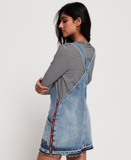 superdry denim dungaree dress