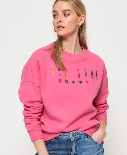 Superdry Carly Carnival brodert genser med rund hals Carly Carnival brodert genser med rund hals