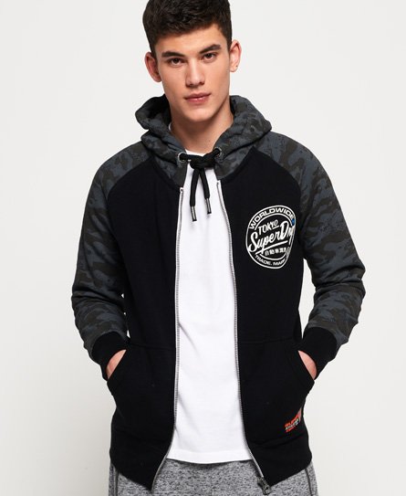 Superdry Ticket Type Monochrome Zip Hoodie Ticket Type Monochrome Zip Hoodie