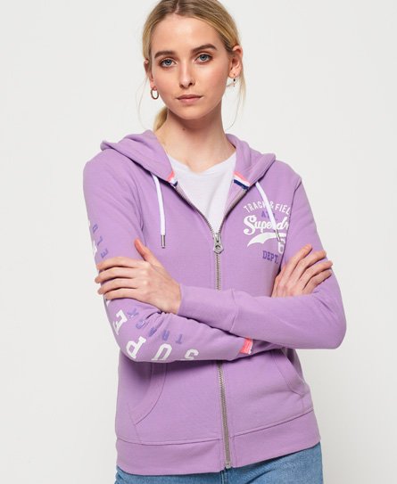 lilac zip hoodie