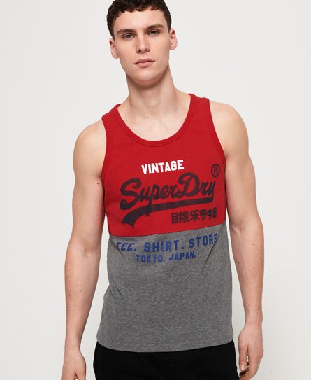 Superdry Shirt Shop Tri Panel Vest Top Shirt Shop Tri Panel Vest Top