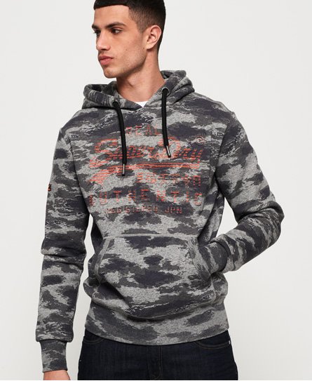Superdry Sudadera con capucha de camuflaje con logo Vintage Authentic Sudadera con capucha de camuflaje con logo Vintage Authentic