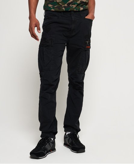 Mens - Parachute Cargo Pants in Washed Black | Superdry