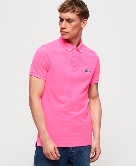 superdry pink polo