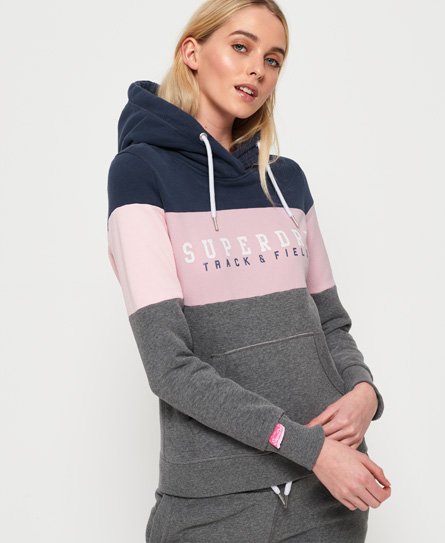 Superdry Track Field Colour Block Hoodie Women s Womens Hoodies and sweatshirts