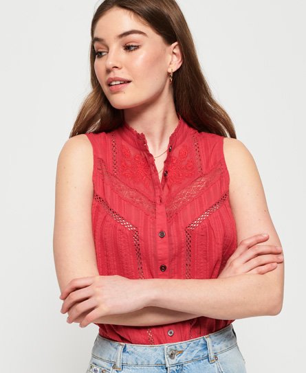 Superdry Chemisier sans manches Lace Mixing Chemisier sans manches Lace Mixing