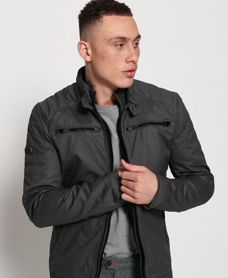 Carbon biker jacket superdry sale