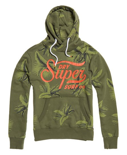 Superdry Überkreuztes Super Surf Hoodie mit durchgehendem Print Überkreuztes Super Surf Hoodie mit durchgehendem Print