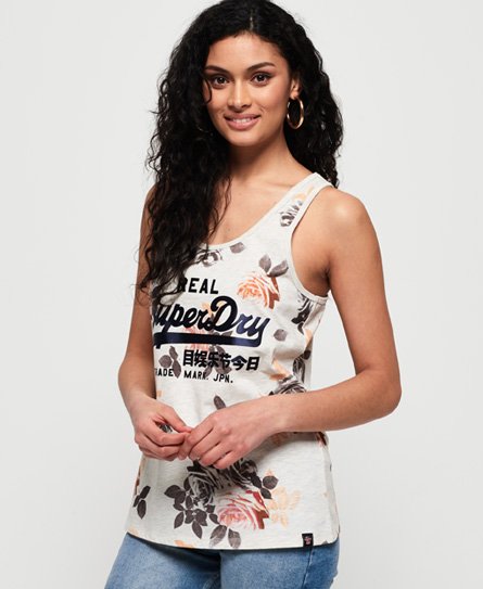Superdry Débardeur à imprimé photo roses Vintage Logo Débardeur à imprimé photo roses Vintage Logo149922
